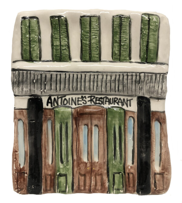 Ceramic plaque of Antoine's Restaurant, the oldest restaurant in New Orleans - 1840.