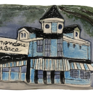 Ceramic plaque of Commander's Palace Restaurant in New Orleans.