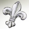 Clear glass Fleur De Lis Paperweight.