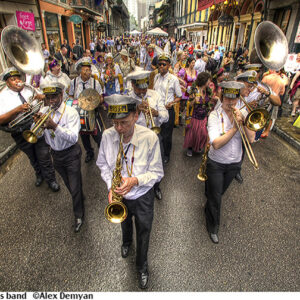 Brass band in New Orleans HDR photo print.