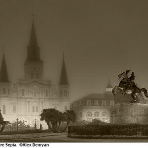 foggy New Orleans Landmarks.