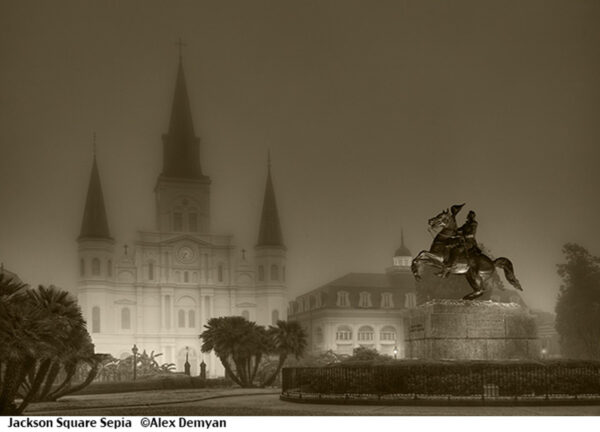 foggy New Orleans Landmarks.