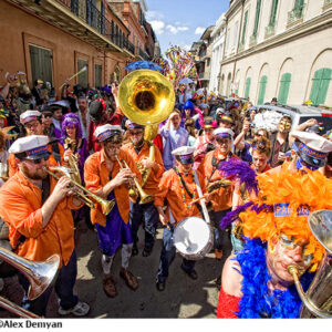 brass band playing at Mardi Gras.