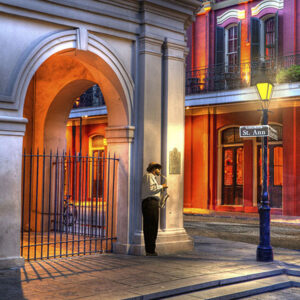 HDR photo print of sax player in New Orleans