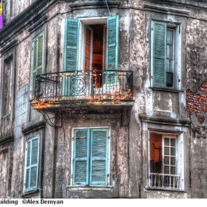 Scyscraper gritty textured building in New Orleans