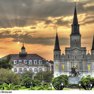 Sunset in New Orleans.