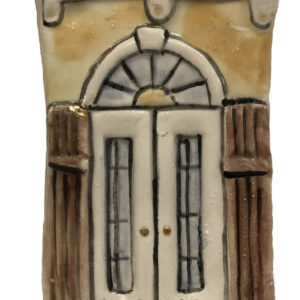 ceramic plauque of beautiful French quarter window in New Orleans.