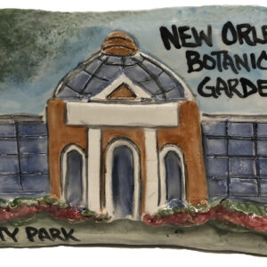 ceramic painting of New Orleans Botanical Gardens.