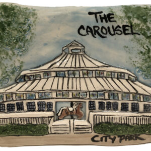 The City Carousel in New Orleans ceramic plaque.