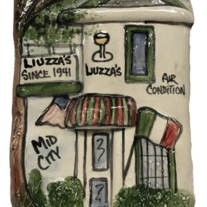 Ceramic Plaque of Luizzas Mid City in New Orleans.