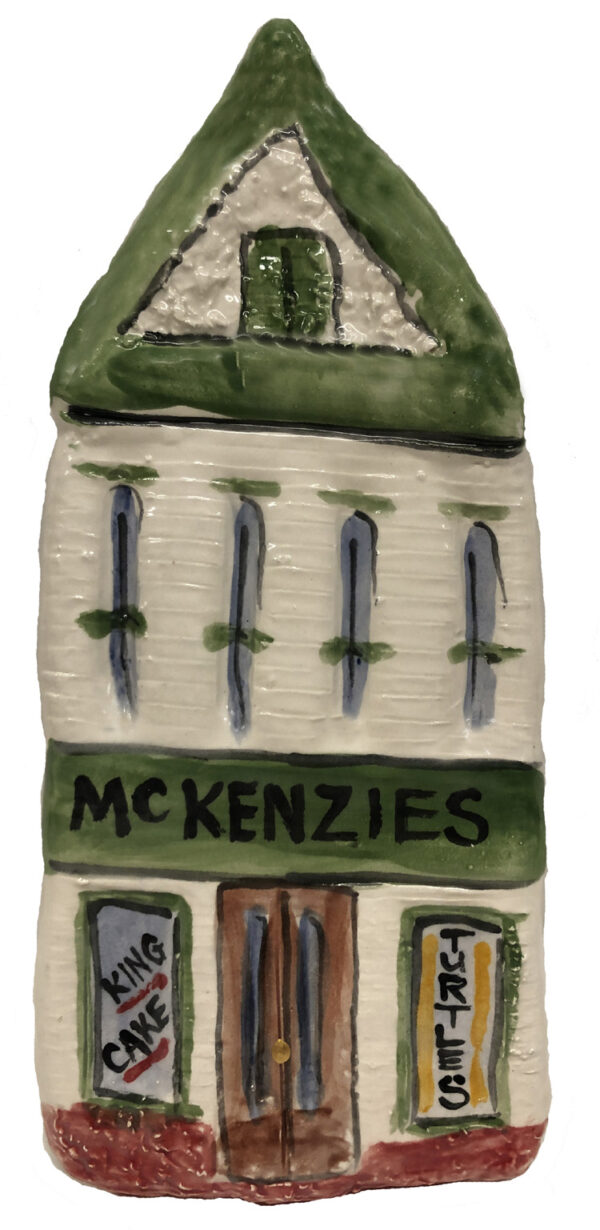 ceramic plauque of McKenzies in New Orleans.