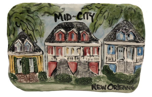 Ceramic Plaque of Mid-City New Orleans.