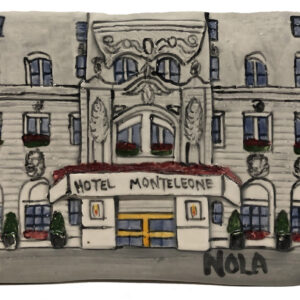 Ceramic Plaque of Hotel Monteleone in New Orleans..