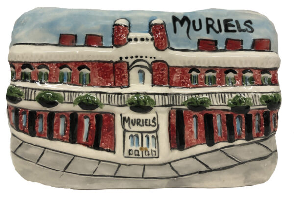 Ceramic plaque of Muriel's Restaurant on Chartres Street.