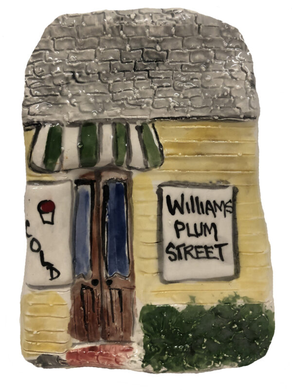Williams Plum Street Snoballs ceramic plaque.