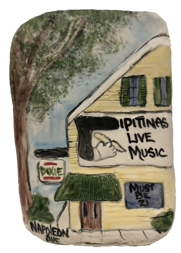 Ceramic plaque of Tipitina's.