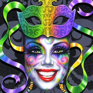 2017 Mardi Gras Poster by Andrea Mistretta.