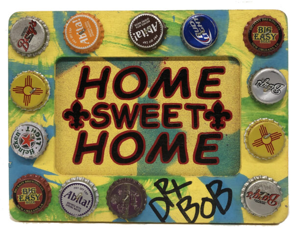 Home Sweet Home - mixed media sign by Dr Bob.