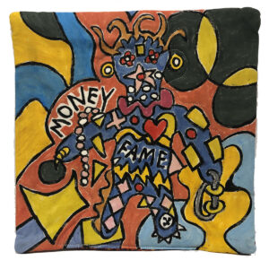 front of Money-Fame Potholder