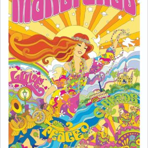 60's theme Mardi Gras depiction. Love, Peace & Beads 2020