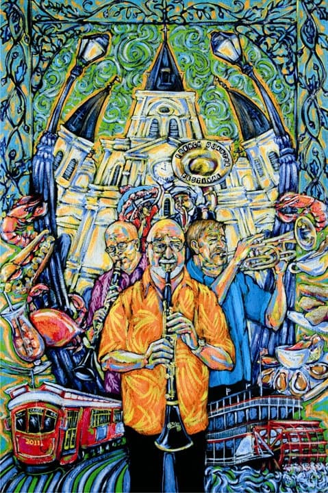 2011 French Quarter Festival Poster by Tami Curtis.