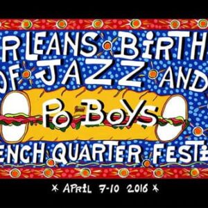 2016 French Quarter Festival poster by Simon Hardeveld