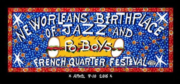 2016 French Quarter Festival poster by Simon Hardeveld
