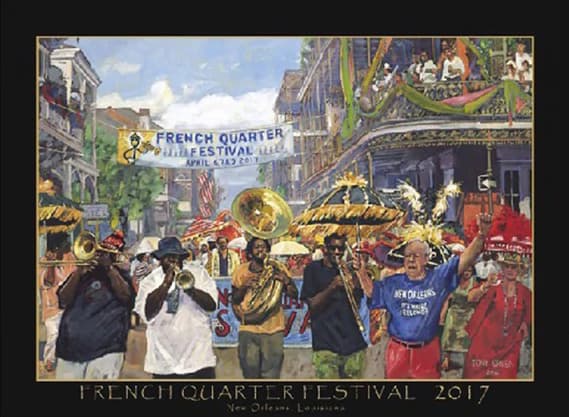 2017 French Quarter Festival poster by Tony Green.