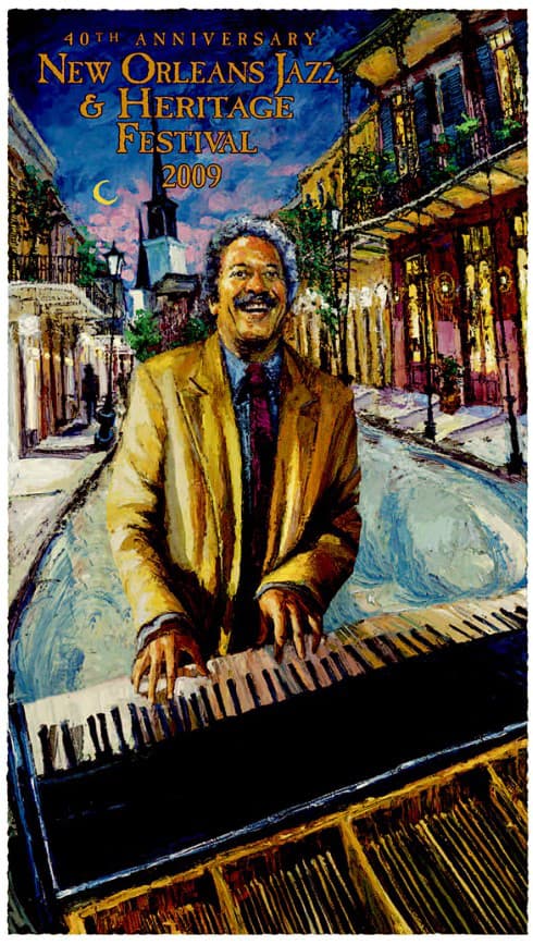 2009 Jazz Fest poster by James Michalopoulos of Alllen Toussaint