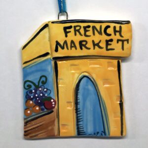 French Market ceramic ornament