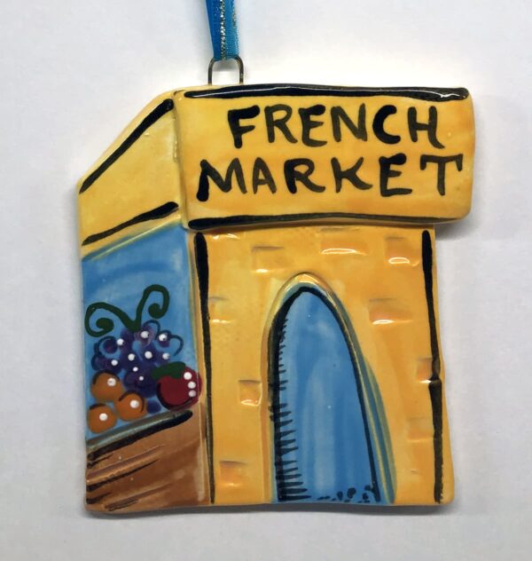French Market ceramic ornament