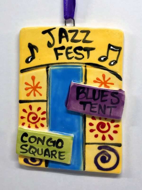 Jazz Fest ceramic ornament