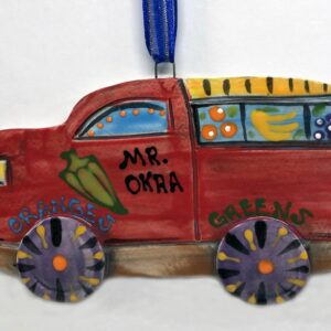 Mr. Okra Produce Truck Ornament