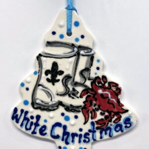 White Christmas Ornament by PDs New Orleans Creations