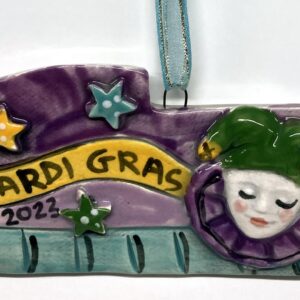 Mardi Gras Float Ceramic Ornament by Katie Baldwin -2023.