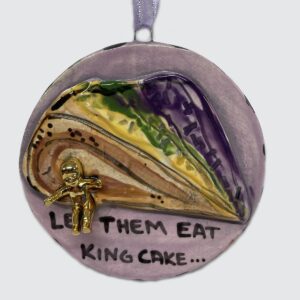 Let Them Eat King Cake Mardi Gras Ornament.