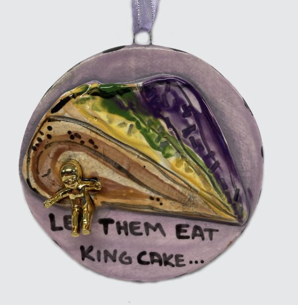 Let Them Eat King Cake Mardi Gras Ornament.