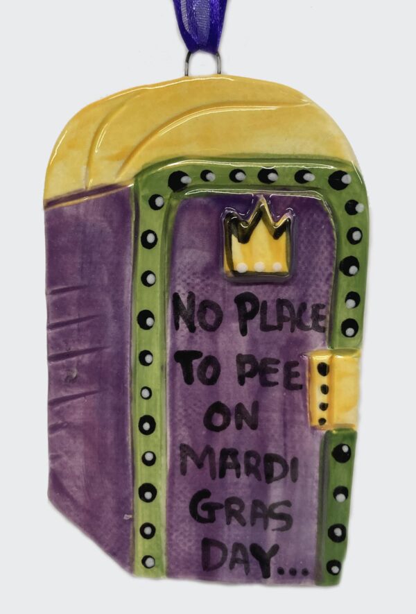 Port-a-Potty Mardi Gras Ornament.