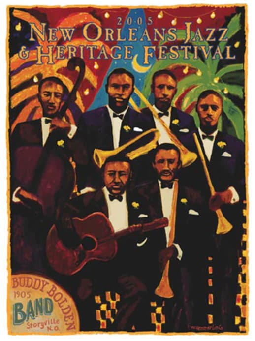 2005 New Orleans Jazz & Heritage Festival Poster by Bill Hemmerling.