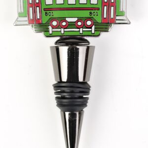 Wine Stopper with New Orleans streetcar design.