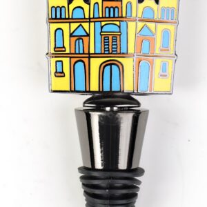 Wine stopper with St. Louis Cathedral design on top.