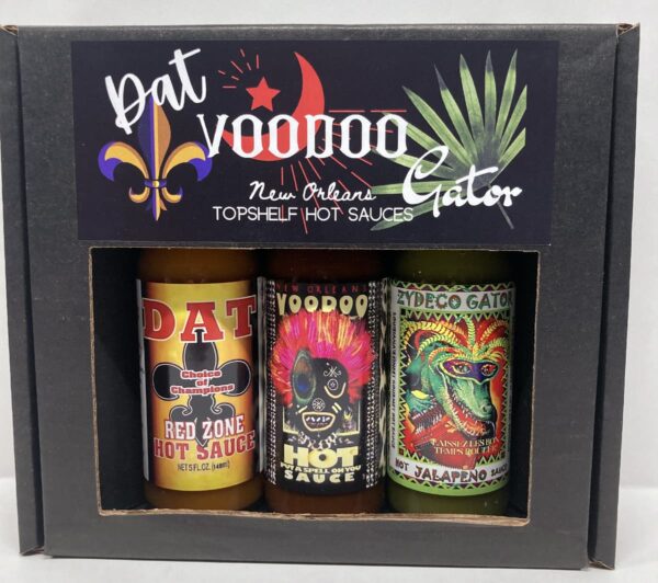 Dat VooDoo Gator New Orleans Top Shelf Hot Sauces.