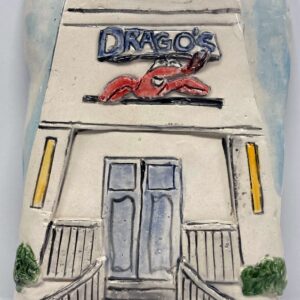 Clay Creations clay plaque of Drago's restaurant.