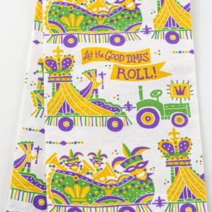 Kitchen Tea Towel - Mardi Gras Theme - Let the Good Times Roll!