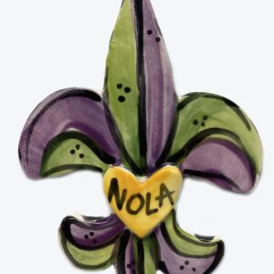 Fleur de Lis ceramic ornament by Katie Baldwin