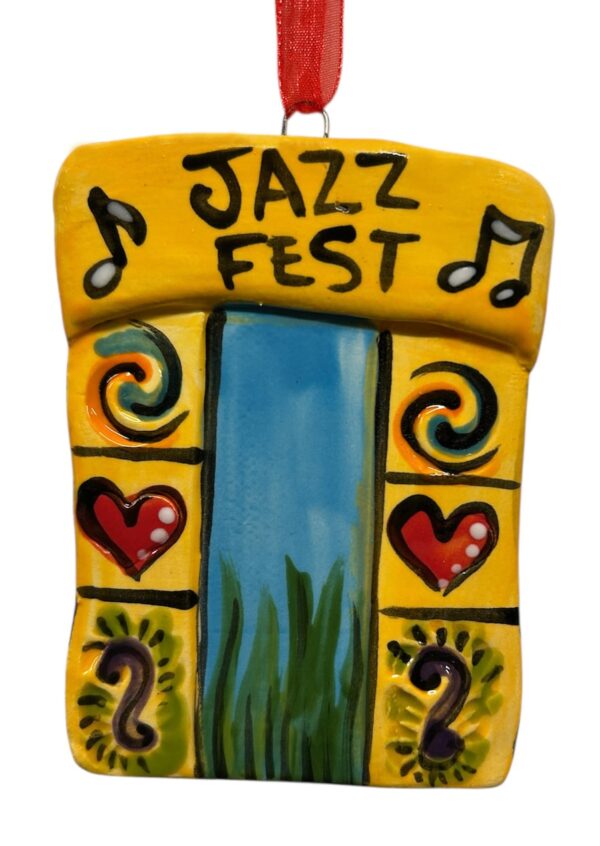Jazz Fest Ceramic Ornament by Katie Baldwin