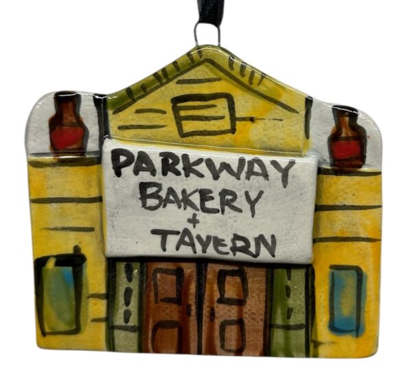 Parkway Bakery & Tavern Ceramic Ornament by Katie Baldwin