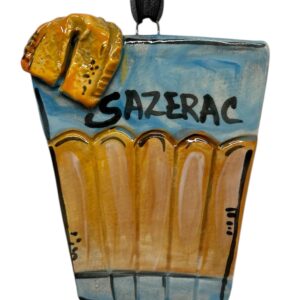 Sazarac Ceramic Ornament by Katie Baldwin