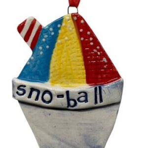 Sno Ball Ceramic Ornament by Katie Baldwin