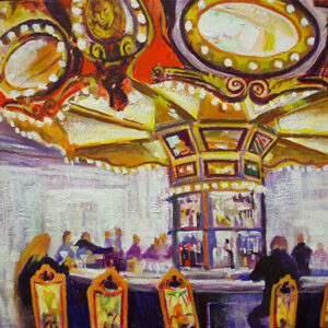 Carousel Bar matted print by Adam Hall.